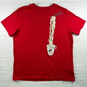 Nike Cup Noodles Graphic T-Shirt Mens XL Red CI6301-657‎ Short Sleeve Tee